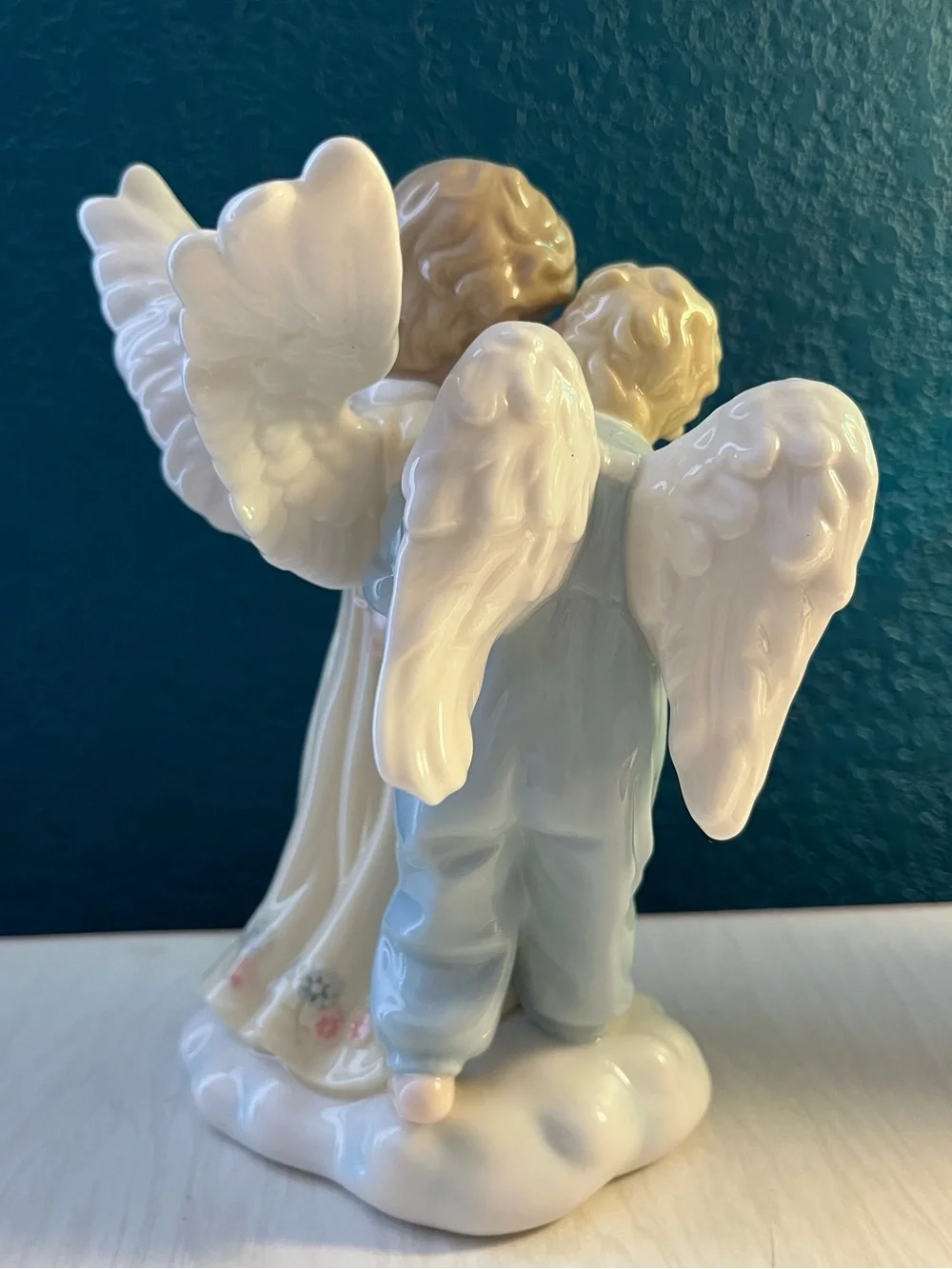 Vintage Porcelain Boy & Girl Angel Figurine Heavenly Collectible Decor